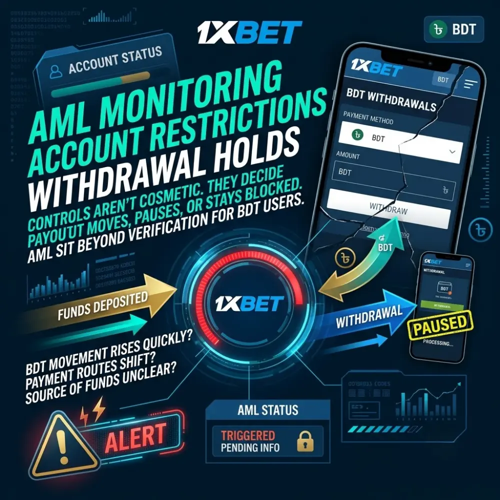 AML Monitoring, Account Restrictions, and Withdrawal Holds
